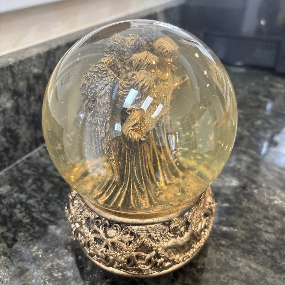 Vtg Pier 1 Import Angel Music Snow Globe Hark The Herald Angels Sing Collectible
